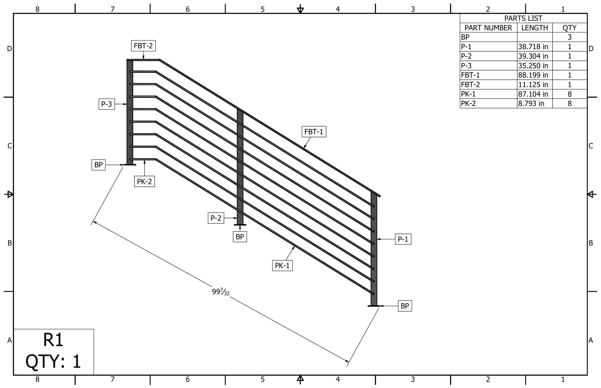 Welding assembly drawing